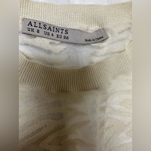 ALLSAINTS Sheer Zebra Pattern Top 🌸 - Picture 6 of 6